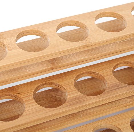 Support à bouteilles d'huiles essentielles en bambou, diamètre 35mm, rangement et étagère de présentation (1/5)