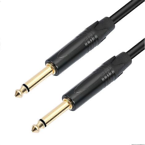 Câble de guitare 6,35 mm (1/4 pouce), câble audio stéréo symétrique mâle-mâle/TRS, compatible avec guitare électrique, basse, amplificateur, table de mixage et haut-parleurs de 100 cm. (1/5)