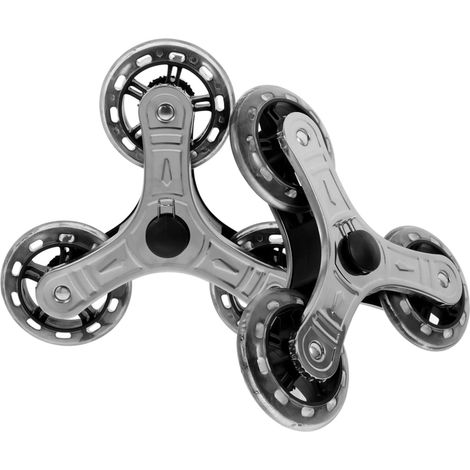 Roues Triangulaires INOX pour Chariot Escalier Accessoires Robustes Antidérapants pour Caddie Courses et Transport Lourd (1/5)