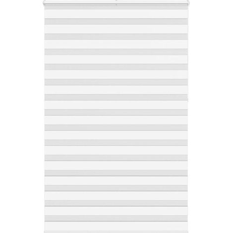 Doppelrollo Weiß 140x230 cm Stoffbreite 135,9 cm Polyester