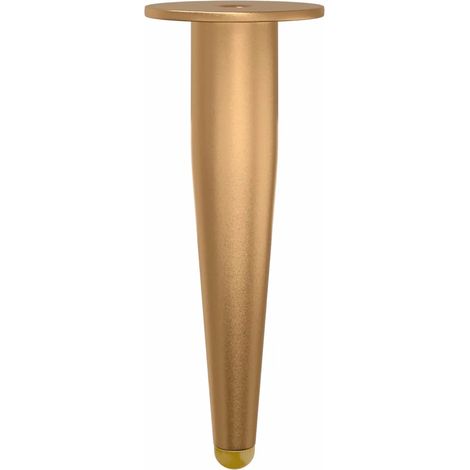 Lote de 12 pies de apoyo cónicos diseño elegante mueble 98 x 40 mm de hierro dorado 020051994 (1/5)