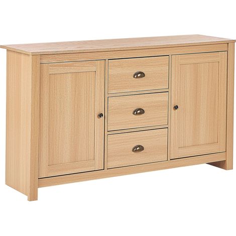 Sideboard mit 2 Türen LANSIN Hellbraun