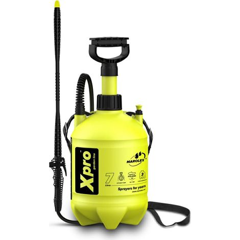 Marolex, XPRO 7, pulverizador profesional 7 litros, boquilla ajustable, bomba de alta eficiencia, resistente a químicos, correa para transporte, uso agrícola e industrial
