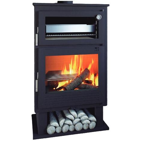 Fm Calefaccion – Poêle à bois avec four Nebraska 9.5 kW – Puissance 11.7 kW – Rendement 81% – Évacuation des fumées supérieure – Système double combustion (1/6)