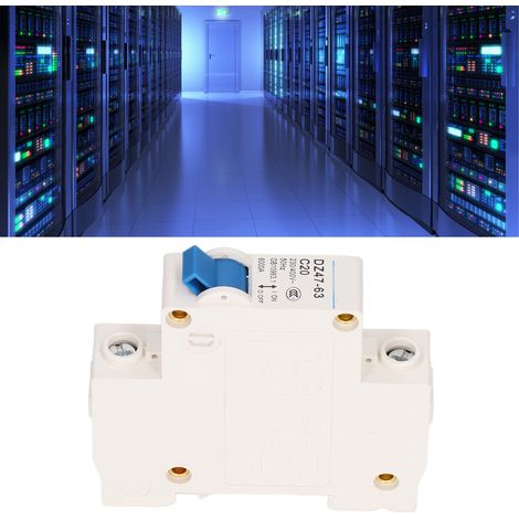Disjoncteur miniature DZ47-63 C20 1P 230 V/400 V 20 A, montage sur rail DIN, pouvoir de coupure 6000 A (1/5)