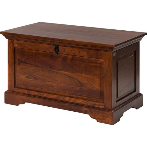 Truhe Akazie 90x50x50 nougat lackiert OXFORD 323 (1/4)