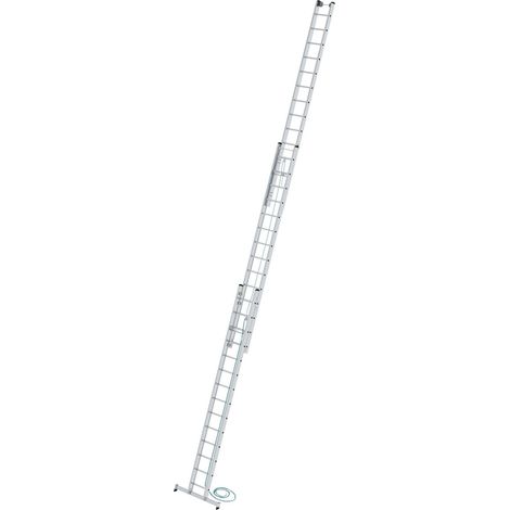 Günzburger Steigtechnik Échelle coulissante à corde 3nombre de barreaux avec traverse nivello 3 x 14 barreaux - 022414 (1/4)