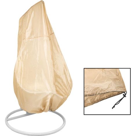 Housse de protection pour chaise suspendue 1 place en polyéthylène beige