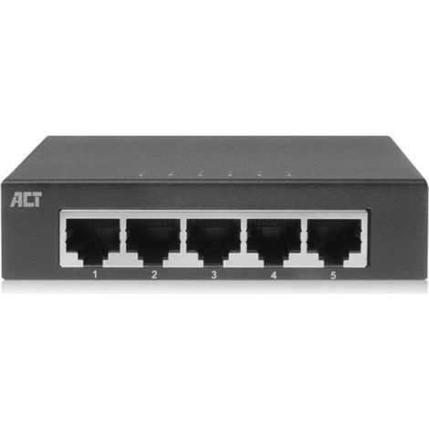 Switch di rete 10/100/1000 Mbps 5 porte - Design in metallo (1/4)