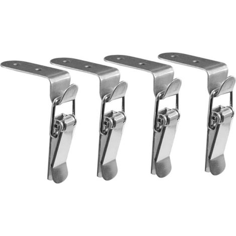 YMYNY 4Pièces Fermeture à bascule,Fermeture a Levier Fermeture à Ressort Loquet Bascule en Acier Inoxydable Pour Coffre à Outils,Levier de verrouillage,Tiroir,boîte à outils, placard, armoire,boîte (1/4)