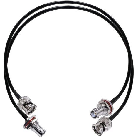 QORVA-Câble de raccordement BNC RG58 BNC mâle vers BNC femelle, câble coaxial radio CB 20" (50 cm), câble d'extension d'antenne Wifi pour systèmes de sécurité, lot de 2