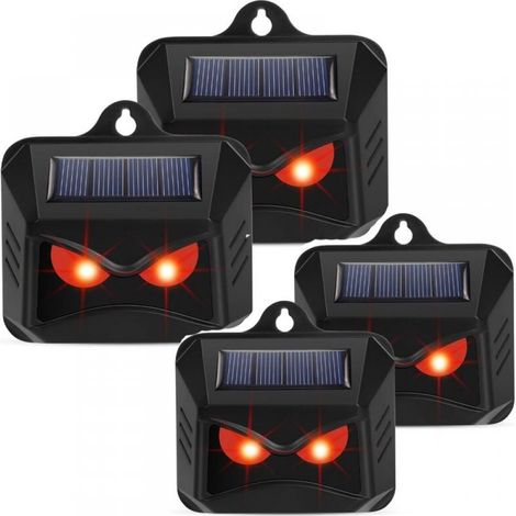Solar Animal Repellent for Wild Animals like Raccoons, Deer, Foxes, Wild Boars, etc. 4 Effective Insect Repellents with Red LED Light (1/5)