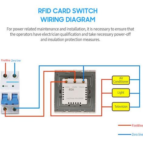High-power 40A hotel, power off, energy saving, mechanical takeoff, key card insertion to take to the guest room (1/5)