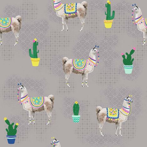 Nappe Toile cirée au mètre Modele Lamas (1/2)