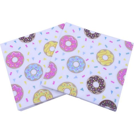 lot De 40 Serviettes En Papier Colores-serviettes De Table En Forme De Beignet Serviettes De Table, Bricolage, Origami, Pour La Gastronomie, Ann (1/5)