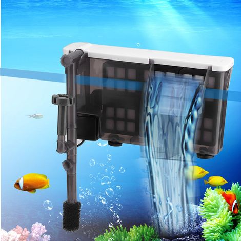 Filtre à eau submersible suspendu pour aquarium avec cascade, pompe à oxygène (HF-1000) (1/5)