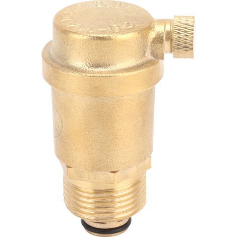 Soupape de purge d'air automatique en laiton, filetage mâle G3/4, pour système de chauffage par le sol et HVAC. (1/5)