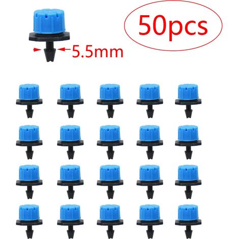 (50 pièces) Buse d'irrigation de jardin 4/7 mm, goutteur réglable, arroseur, système d'irrigation goutte à goutte pour plantes en pot (1/5)