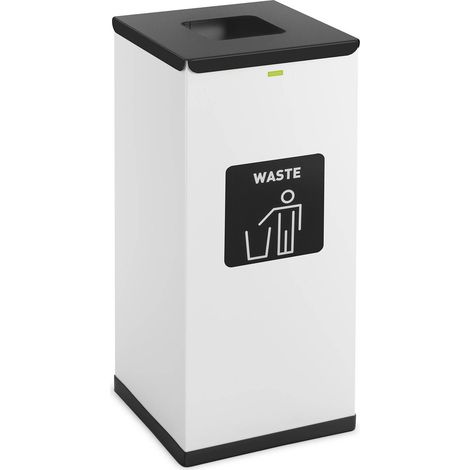 Contenedor de acero para clasificaci贸n de residuos, 30,5 x 30,5 x 70 cm, 60 L (1/5)