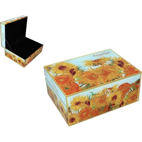 Carmani, Schmuckkästchen aus Glas – VAN Gogh/Sonnenblumen (1/2)