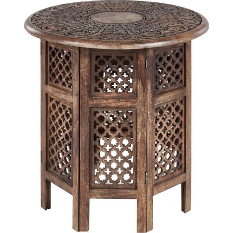 Side Table KUMALI Mango Wood Brown