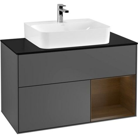 V&B Waschtischunterschrank Finion 100, Pl b m, Reg re wal ven, Anthrac. m (1/2)