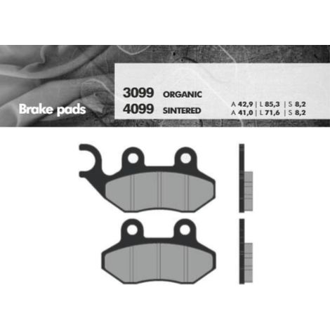 PASTILLAS DE FRENO BRENTA KH264 DE METAL SINTERIZADO (DORADO) (FT 4099)