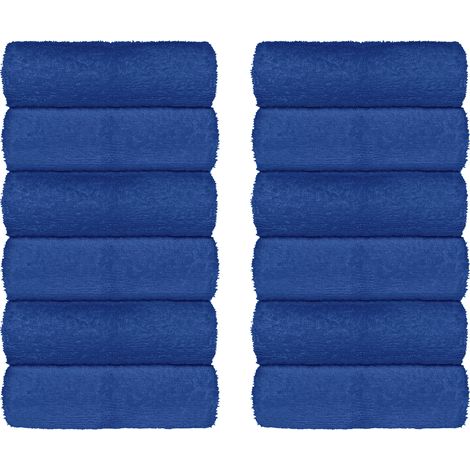 Set Asciugamani Bagno 100% Cotone Super Assorbenti Telo Doccia Spugna Professionali Salvietta Lavetta Viso Asciugamano Salviette Teli Asciugamano Ospite Qualità Hotel Lavette 12 Salviette viso - Avio