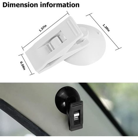2 soportes para tickets de aparcamiento para ventanilla de coche，Soporte para tickets，Perchas publicitarias para negocios (Blanco) (1/4)
