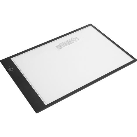 Tablette lumineuse A4 à dessin, tableau de calque haute luminosité, kit A4B à luminosité réglable + 2 pinces + sac noir (1/5)