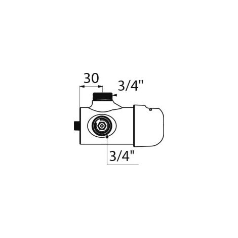 Mitigeur de douche temporisé TEMPOMIX apparent M3/4 30s - DELABIE - 790000