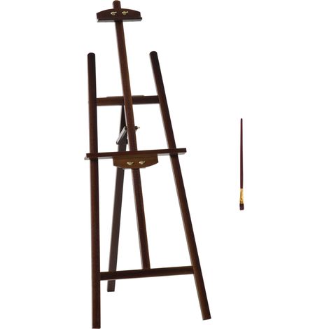 Chevalet enfant, réglable, en bois, 51,5 x 71,5 x 134,5 cm, pour enfant, tableau double face, activité créative, format pratique (1/5)