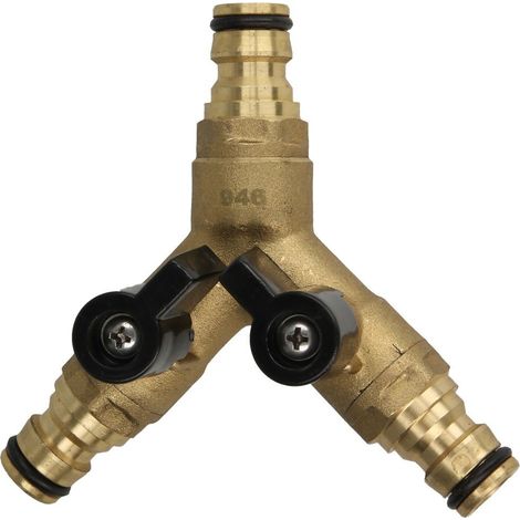 Distributeur en Y , laiton, 3 x raccord enfichable dont 2 verrouillables