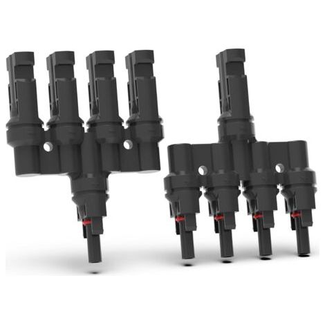 Connecteurs de branche solaire de type T Répartiteur PV - Connecteur étanche pour câbles de panneaux solaires (Type T 4 à 1) (1/5)