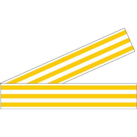 Lot 2 bandes 52mm x 1m - Lignes parallèles Jaune - 4641447