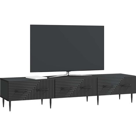 Maison Exclusive - TV-Schränk Schwarz 147 x 34,5 x 30 cm Holzwerk