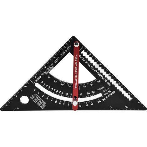 Règle triangulaire réglable, outil de disposition multifonctionnel en alliage d'aluminium mobile pour le travail du bois (1/5)