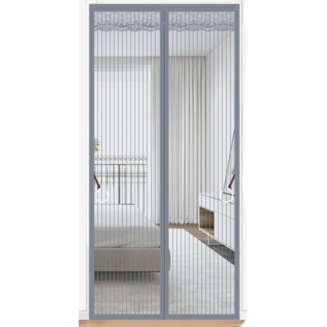 Moustiquaire magnétique de porte - 80 x 200 cm - Anti-moustiques - Sans perçage - Convient aux cadres de porte en bois, fer, marbre, acier inoxydable, carrelage et autres - Rideau de porte anti-mousti (1/5)