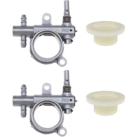 Lot de 2 pompes à huile pour tronçonneuse avec engrenage à vis sans fin compatible avec tronçonneuse 25 CC/38 CC 2500/3800 pièces de rechange pour outils électriques d'extérieur (1/5)