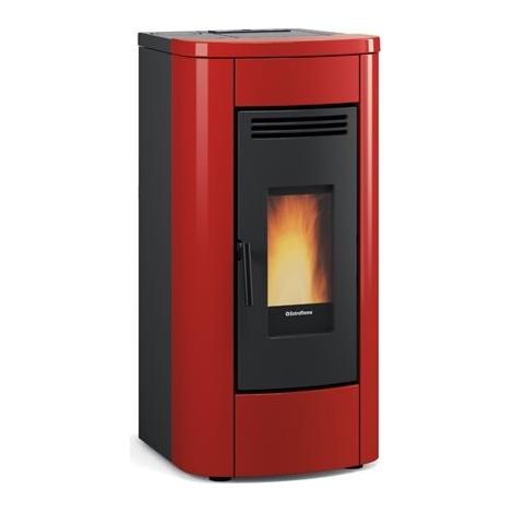 Poêle à granules canalisable - EXTRAFLAME Klaudia Plus 5.0 EVO 8 kW  Bordeaux