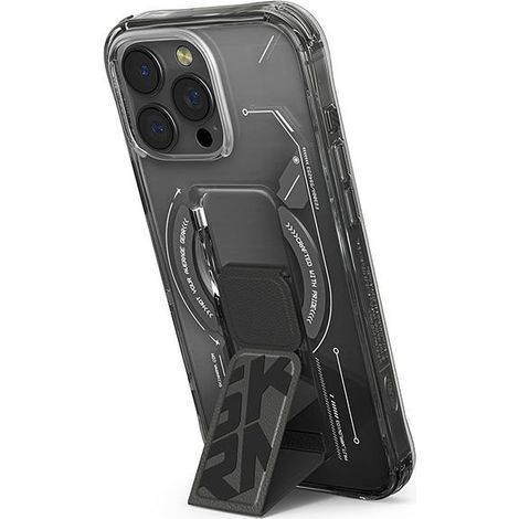 Funda con carga magnética y soporte Skinarma Helio para iPhone 16 Pro de 6.3 pulgadas, color negro. (1/5)