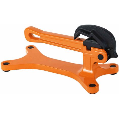 Étau de tuyau portable, capacité de 1/8 à 1 1/2 pouces, pince à mâchoire antidérapante en aluminium léger pour plomberie, CVC, jaune (1/5)
