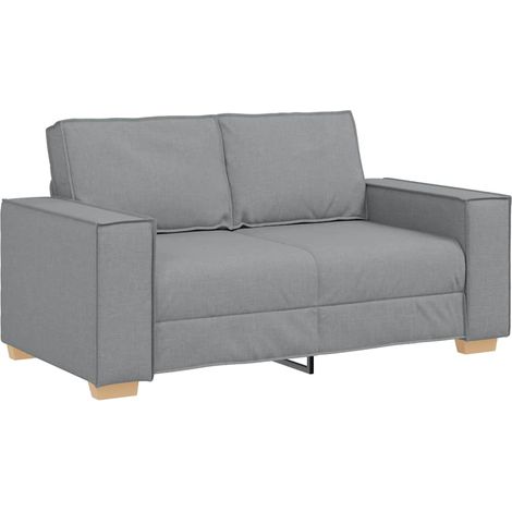 Divano a 2 Posti  Sofa Grigio chiaro 160x78x84 cm in tessuto (1/5)