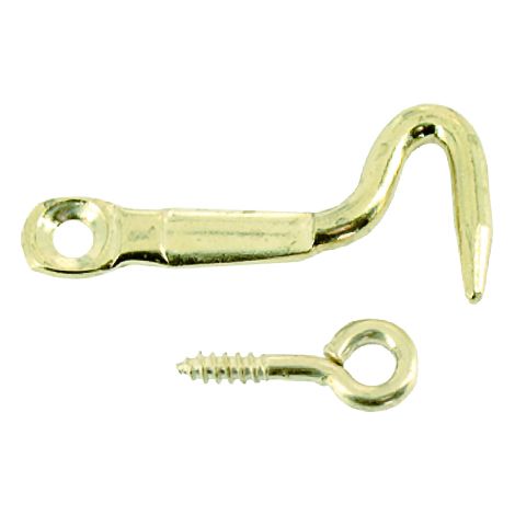 Häkchen 1/2 Rund Stahl gebürstet 4,5x40mm - 2 Stück - Vynex