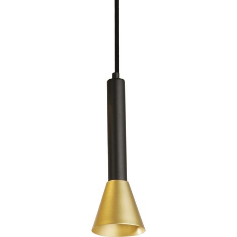 Suspension SIGNAL métal noir mat et doré GU10 max 50w (1/4)