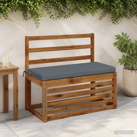 vidaXL Cojín de banco SOEST 100% Poliéster Azul 80 x 40 x 5 cm (1/5)