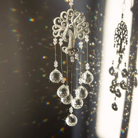 Attrape-soleil en cristal arc-en-ciel, attrape-soleil en verre pour fenêtre, pendentif prisme en boule de verre à suspendre (1/5)