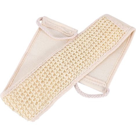 Gant de douche exfoliant en filet, éponge gommage corps massage, accessoire bain soin peau, long 80cm (1/5)