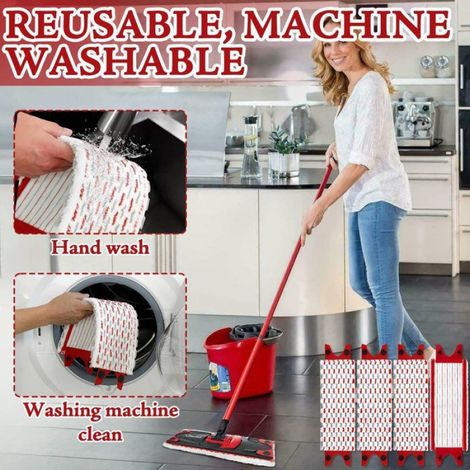 serpillères compatibles Vileda Ultramax - Lot de chiffons de rechange pour serpillière - Housse de serpillière extra lar Étiquette (1/5)