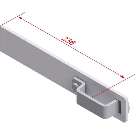 HYMER - Fixation murale droite pour échelle à crinoline - L 0,236 m